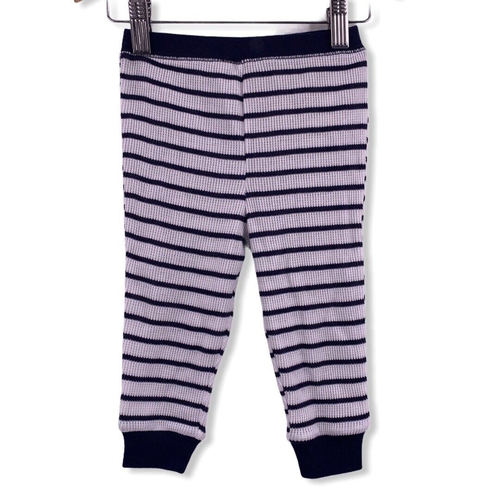 Something Navy Waffle Knit Striped Pajama Pants New 12-18 month‎